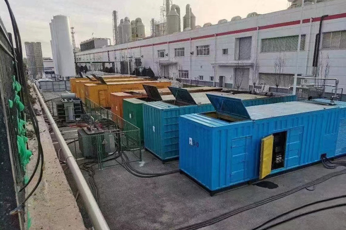 鼎湖发电机租赁施工现场